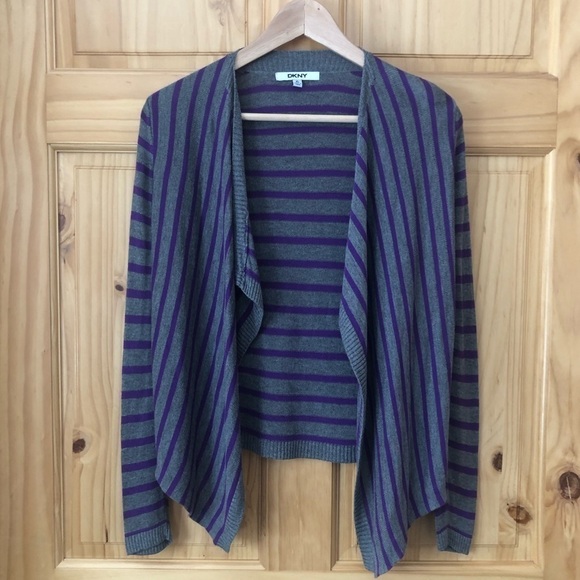 DKNY open front waterfall cardigan Girls size XL - Picture 2 of 10